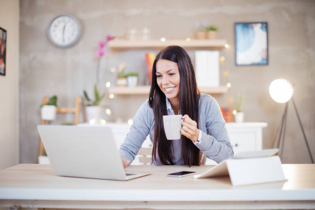 istock Young woman freelancer. 1199962764