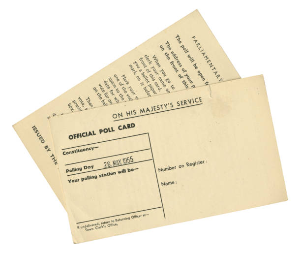istock British Poll Card for 26th May 1955 - both sides 1199963327