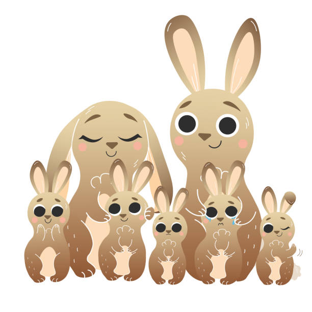 662 Bunny Family Illustrations & Clip Art - iStock | Easter bunny family