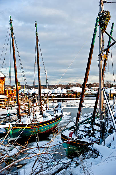 istock Sail boats at low tide 119996389