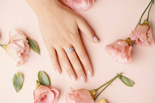 istock Ring on woman finger. 1199966132