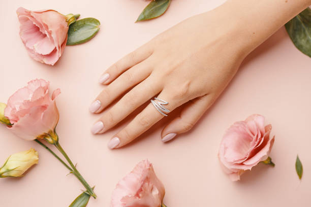 istock Ring on woman finger. 1199966431