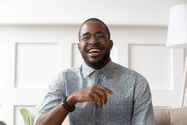istock Close up portrait of young black handsome man. 1199968721