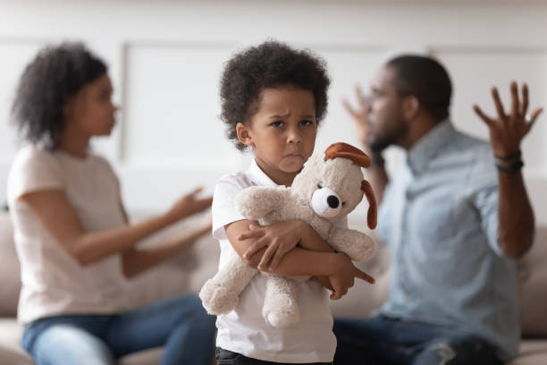 istock Stressed lonely kid boy suffering from family conflicts. 1199968744