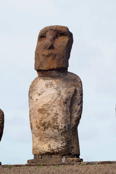 istock A moai statue much eroded by wind and sea on Easter Island 1199971391