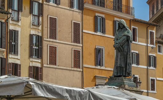 Rome. Statue of Giordano Bruno at Campo de' Fiori