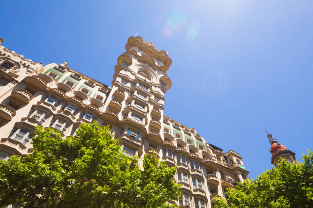 istock Buenos Aires Palacio Barolo office builsing low angle tilted view with lens flare 1199971700