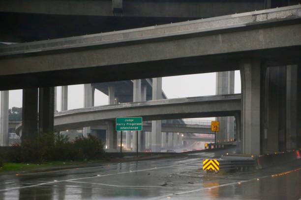 LA Freeway Close up of overpasses on the Los Angeles 405 freeway highway 405 photos stock pictures, royalty-free photos & images