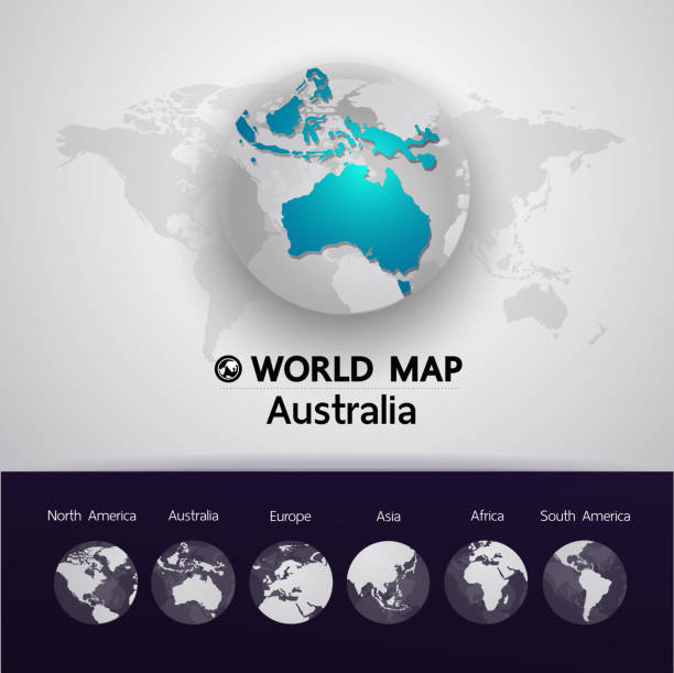 ilustrações de stock, clip art, desenhos animados e ícones de grand world map graphic element vector illustration. - grand atlas