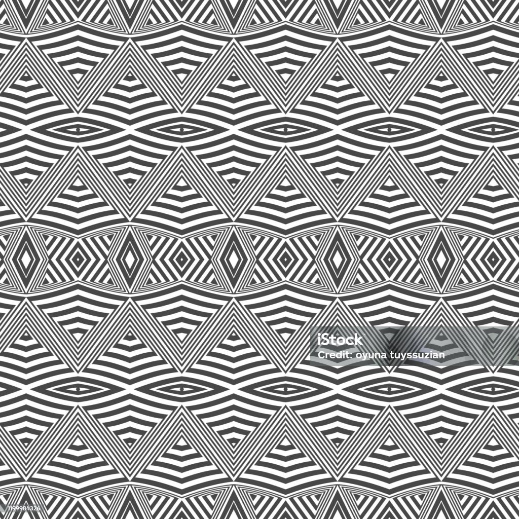 Scibbled Pattern Abstract Seamless Pattern Illustration Of Scribbled Shapes In Geometric ...