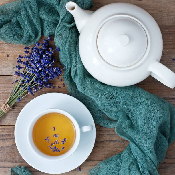 istock Healthy and delicious lavender tea 1199986155