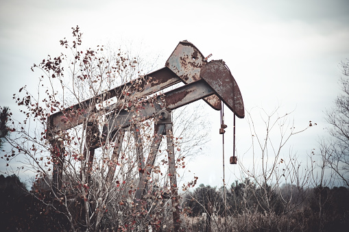 Old rusty fuel pumps.