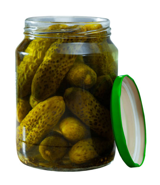 istock Glass jar of pickled cucumbers 1199996815