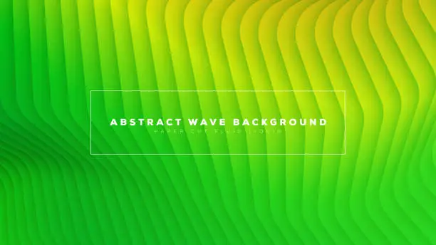 Vector illustration of Modern Abstract Wave Paper Cut Fluid Liquid Background