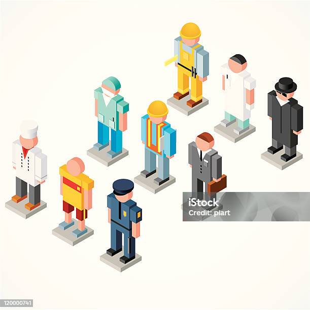 Isometric Peoples Stock Illustration - Download Image Now - Group Of People, Detective, Service Occupation