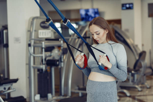 istock Pregnant woman training in a gym 1200009125