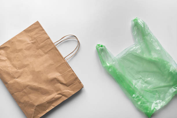 istock the paper cotton eco versus plastic package flat lay. environmental global problems concept 1200022361