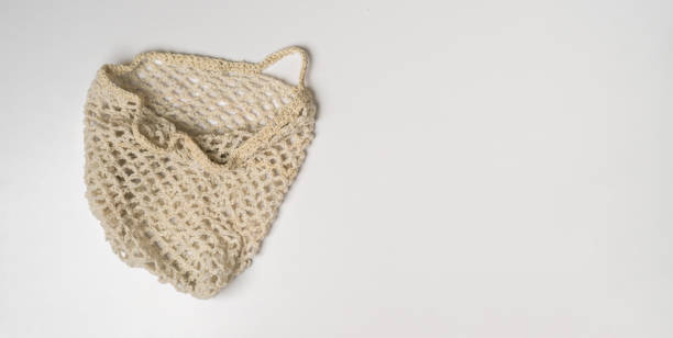 istock the top view with copy space, textile eco bag on color surface 1200023233