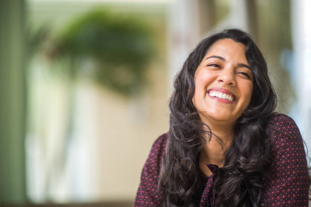 istock Young Hispanic woman smiling. 1200024231