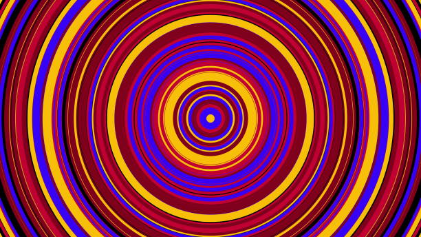 istock Colorful circle with hypnotic spinning motion, computer generated. 3d rendering of abstract vortex background 1200025372