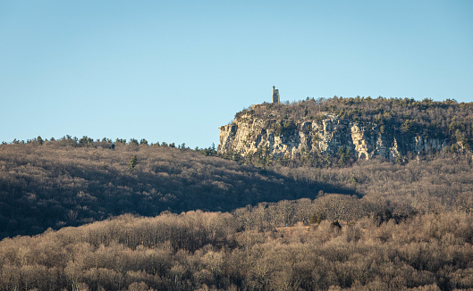 Skytop Tower and Eagle Cliff, Mohonk Preserve, Upstate New York, USA at fall
