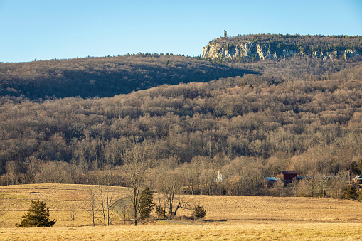 Skytop Tower and Eagle Cliff, Mohonk Preserve, Upstate New York, USA at fall