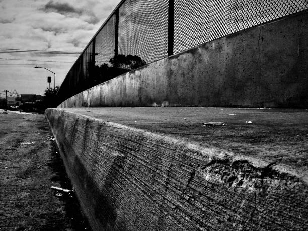 Pedestrian road along the highway.
