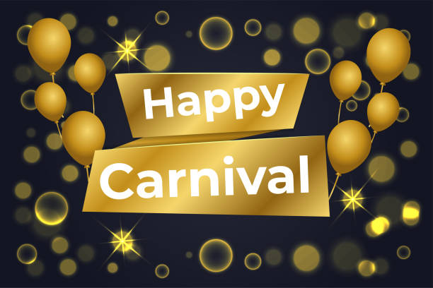 istock golden Carnival on dark and shiny background with place for your headline - vector illustration, perfect for banner 1200035116