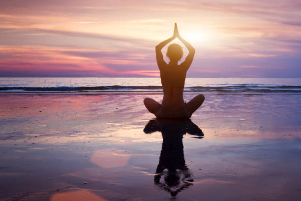 istock yoga meditation and mindfulness background, breathing exercise 1200037305