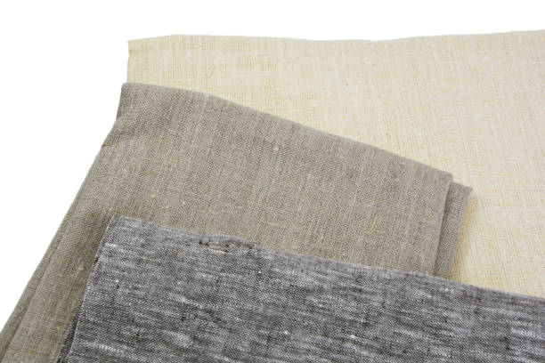 istock Texture of natural linen fabric 1200043602