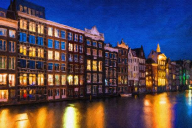 istock Watercolor Painting, Amsterdam 1200045635