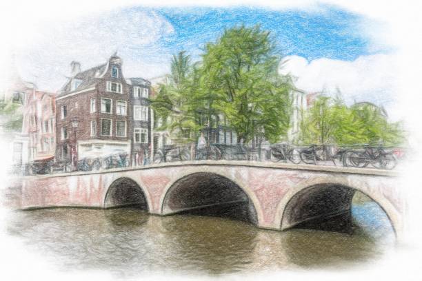 Watercolor Painting, Amsterdam