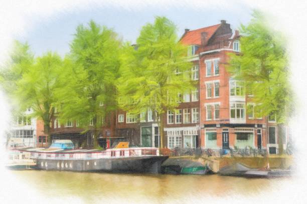 Watercolor Painting, Amsterdam