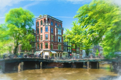 Watercolor Painting, Amsterdam