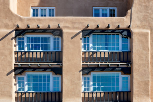 istock Typical adobe southwestern architecture in New Mexico 1200046951