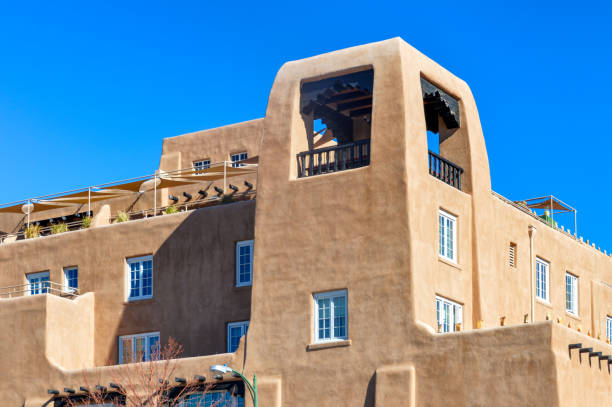 istock Typical adobe southwestern architecture in New Mexico 1200046998