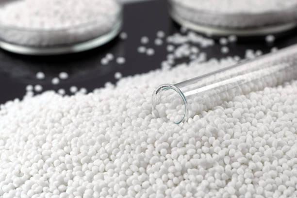 istock Closeup of a granule of white plastic polymer 1200049118