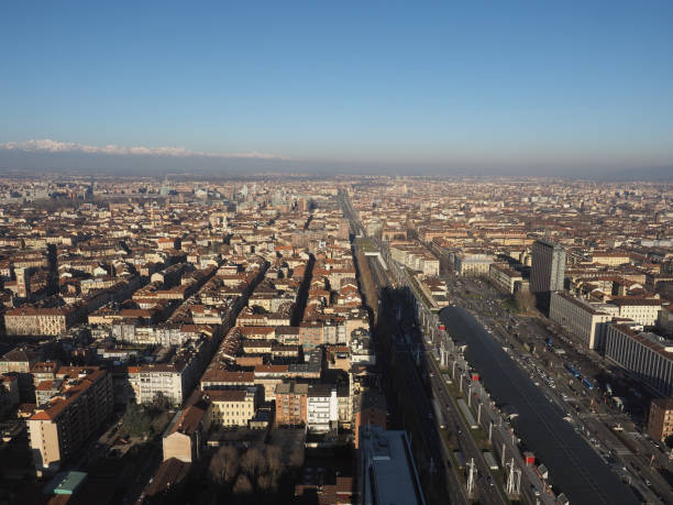 Aerial view of Turin