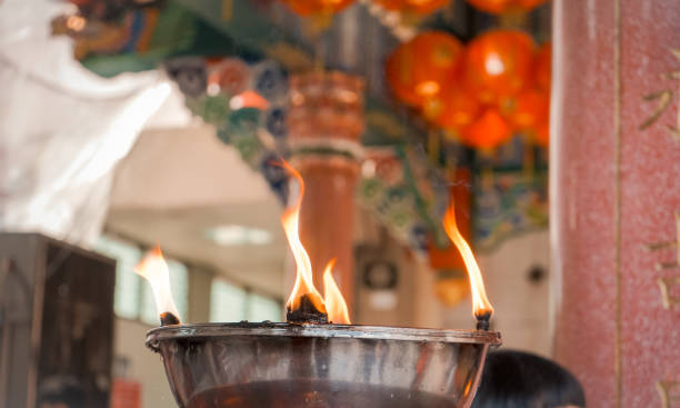 istock Candlelight in a Chinese temple 1200059070
