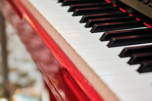 istock Musical instrument - piano. View from the side. 1200059079