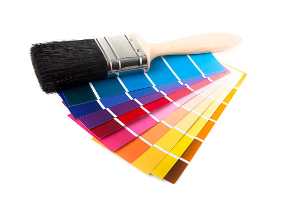 istock paint brush and multi coloured swatches 120006067