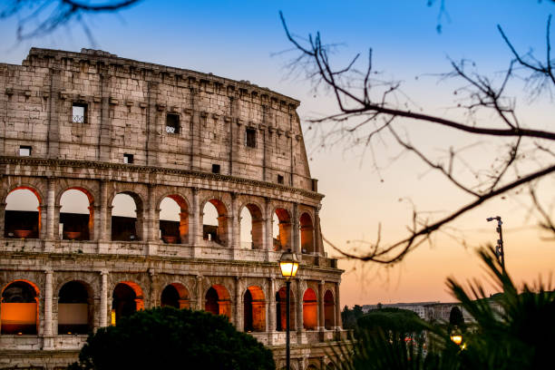 istock The sunset light illuminates the Colosseum in Rome 1200061718