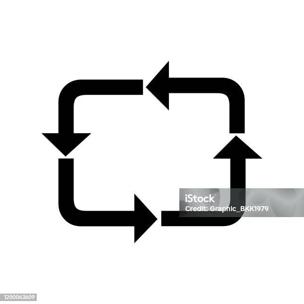 Black Loop Process Symbol For Banner General Design Print And Websites ...