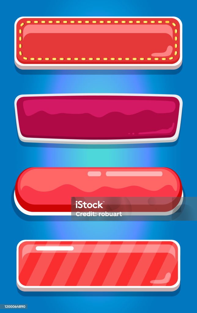 Creative Ui Main Menu Interface Kit Vector Set Stock Illustration ...