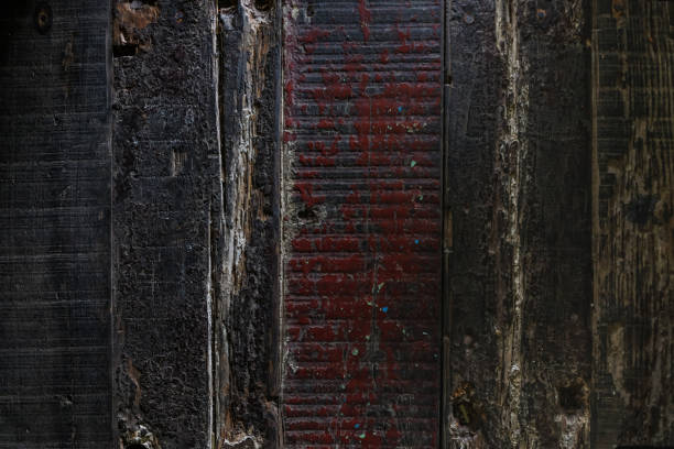 rustico scuro vecchio legno plance sfondi - wood seamless barn wall foto e immagini stock