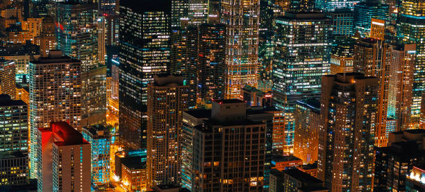 istock Chicago skyscrapers at night 1200066503