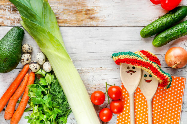 istock Fresh vegetables on wooden table 1200066868