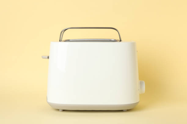 istock Toaster for bread on beige background, space for text 1200067577