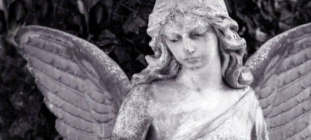 istock Abstract image with tragically sad American angel 1200068555