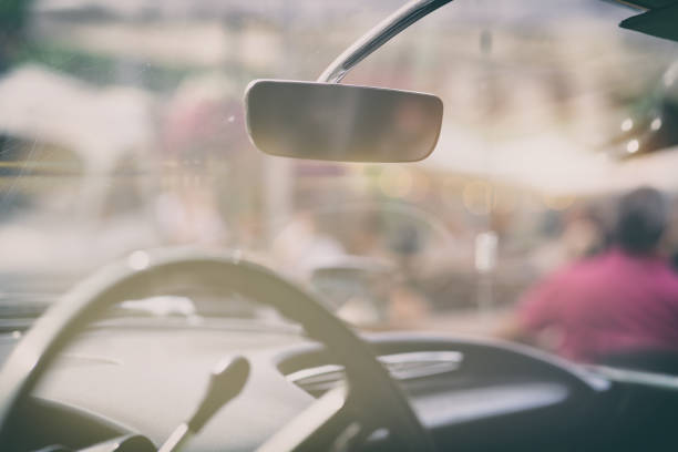 istock Abstract view from the inside of a car 1200069543